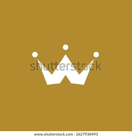 Letter W Crown logo design vector template