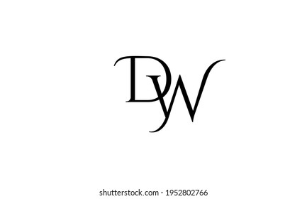 Diseño del logotipo de letra W y D. Símbolo minimalista. Logotipo de negocio premium. WD o DW - Elegante señal universal vectorial. Símbolo gráfico para la identidad empresarial.