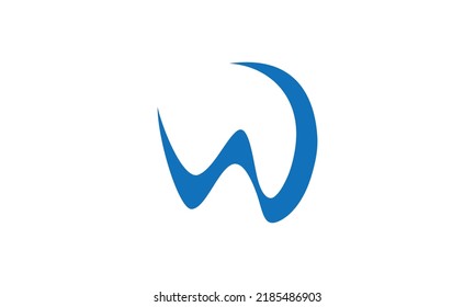 Letter W Dental logo template. Concept of the Dentist Logo