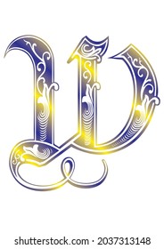 Letter W design colorful way