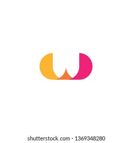 letter w design element vector logo symbol 