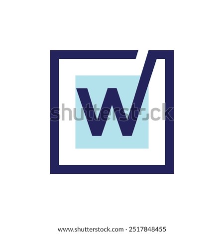 Letter W design idea with modern concept for business