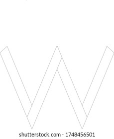 Letter w design logo vector stock