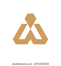 Letter W diamond simple logo design