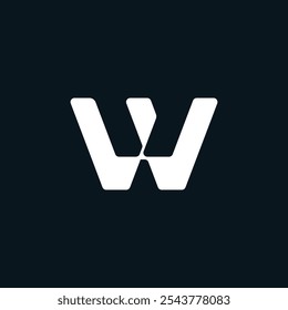 Letter W Digital Style Minimal Business Logo | W Letter Typography Symbol Monogram