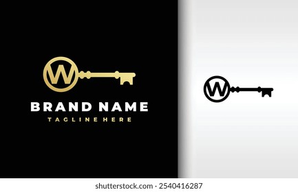 letter W door lock logo