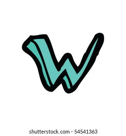 dibujo de letra W