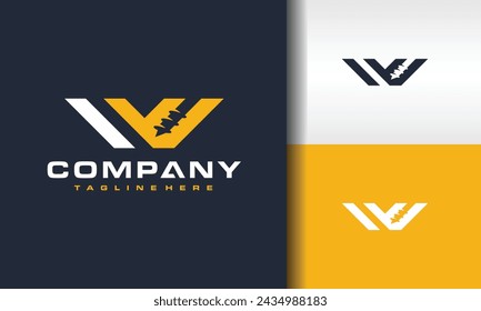 letter W drill bit logo