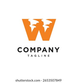 Letra W Drill Logo Icon Vector