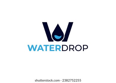 letter w drop vector template logo design