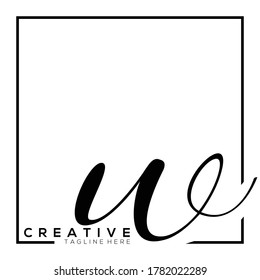 Letter W Dynamic Monogram Typography Logo Template