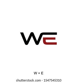 letter W and E concepts for logo or initial ready to use