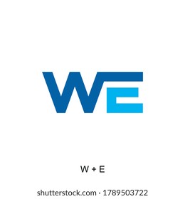 Letter W and E for identity design concept. Very suitable in various business purposes, also for icon, symbol and many more.