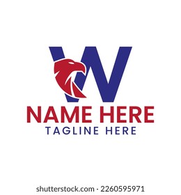 Letter W Eagle Logo Design Vector Template