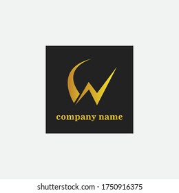 letter w elegant creative logo illustration. vector design