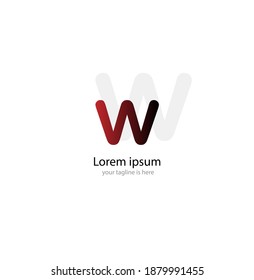 Letter W Elegant Logo Concept White Stock Vector (Royalty Free ...