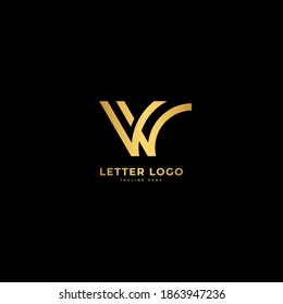 Letter W. Elegant logotype vector. Minimalist logo concept