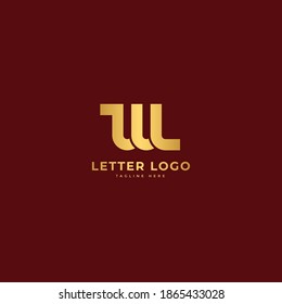 Carta w. Elegante vector de logotipo. Concepto de logotipo minimalista