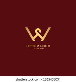 Carta w. Elegante vector de logotipo. Concepto de logotipo minimalista