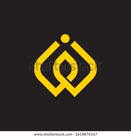 letter w elegant people hand up abstract logo vector 