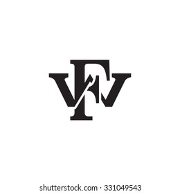 letter W and F monogram logo