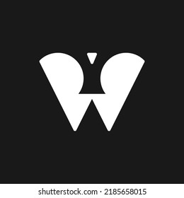Letter W Falcon Geometric Logo Design
