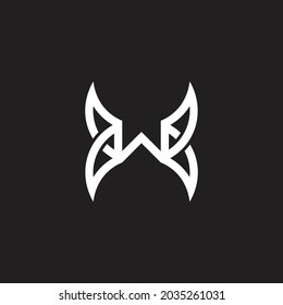 letter w fashion decoration design vector