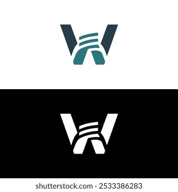 letter W financial company business logo vector illustration template design