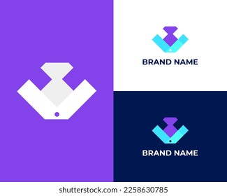 Letter W Fish Abstract Logo Design Vector Icon Graphic Emblem Illustration