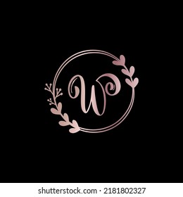 Letter W Flower Logo Design Beauty Logo Fashion Design