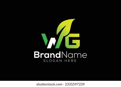 Logo-Design des Buchstaben W G, Vektorgrafik-Vorlage