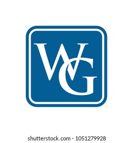 letter W and G vector logo.