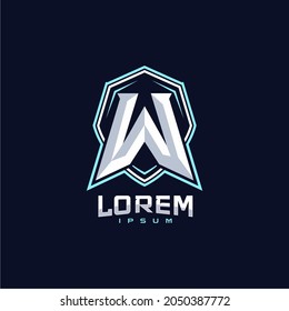 Letter W Gaming Sport Team Logo Design