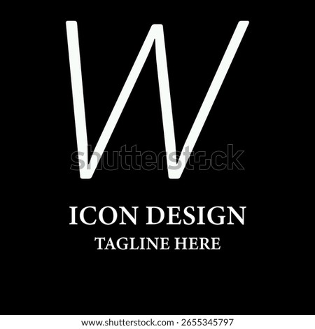 Letter w Generic black background icon