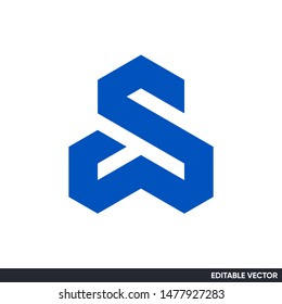 letter W geometric logo mark