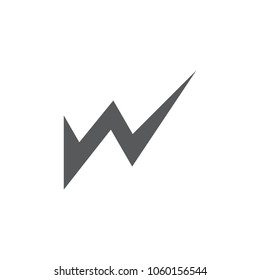 letter w geometric sharp shape design logo vector