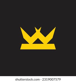 letter w golden medal simple logo vector 