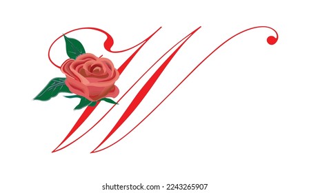 letter W. Graceful royal style. Calligraphic beautiful logo. Vintage drawn emblem for book design, brand name, business card, Restaurant, Boutique, Hotel. Vector illustration