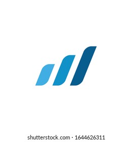 letter W grow chart logo design vector simple