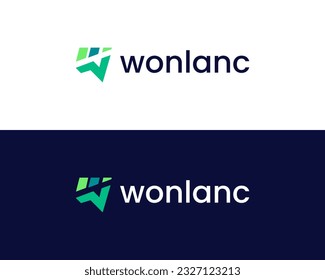  Letter W Growth Finance Business Consulting template logo design