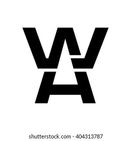 Letter W And H Logo Vector.