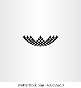 letter w halftone symbol vector black design shape