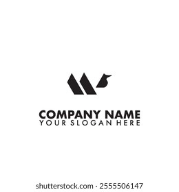 Letter W Head logo icon vector simple