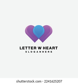 icono de color de gradiente de diseño de corazón
