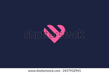 letter w with heart logo icon design vector design template inspiration
