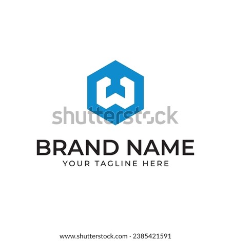 letter w hexagon logo design