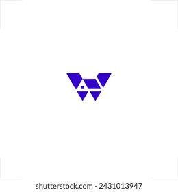 letter W home house logo