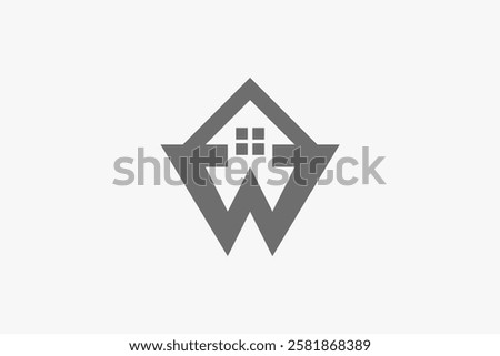 letter W and home logo