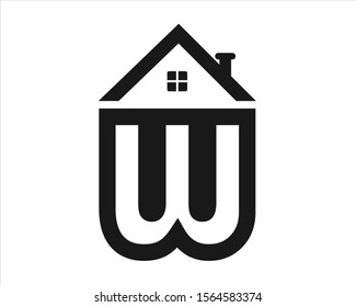 the letter W home outline