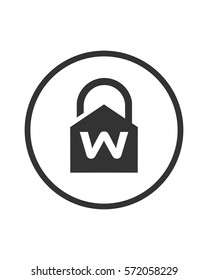 Letter W Home Security Lock